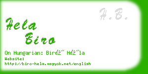 hela biro business card